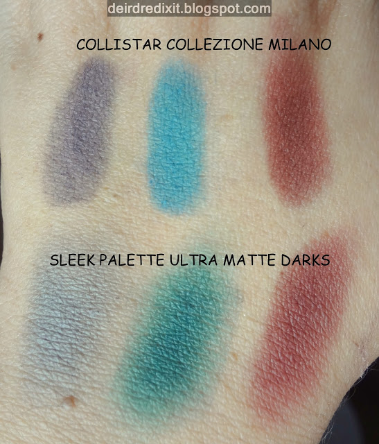 Collistar Milano Collection vs Sleek Ultra mattes darks