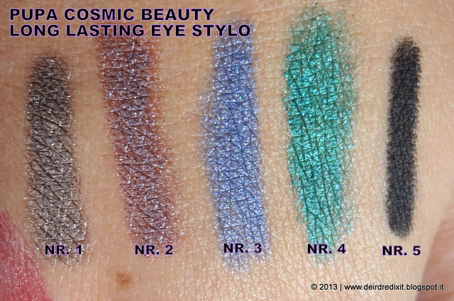 Pupa Long Lasting Eye Stylo Swatches - Cosmic Beauty Collection Pupa Long Lasting Eye Stylo Swatches - Cosmic Beauty Collection
