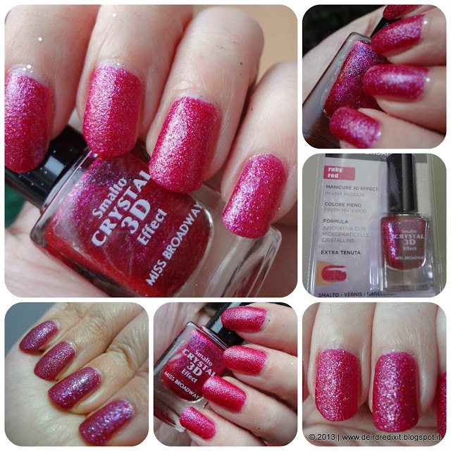 Swatch Smalti Crystal 3D Effect by Miss Broadway Swatch Ruby Red Smalto Crystal 3D Effect