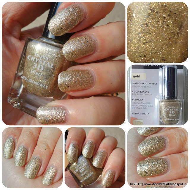 Swatch Smalti Crystal 3D Effect by Miss Broadway Swatch Smalto Gold Crystal 3D Effect