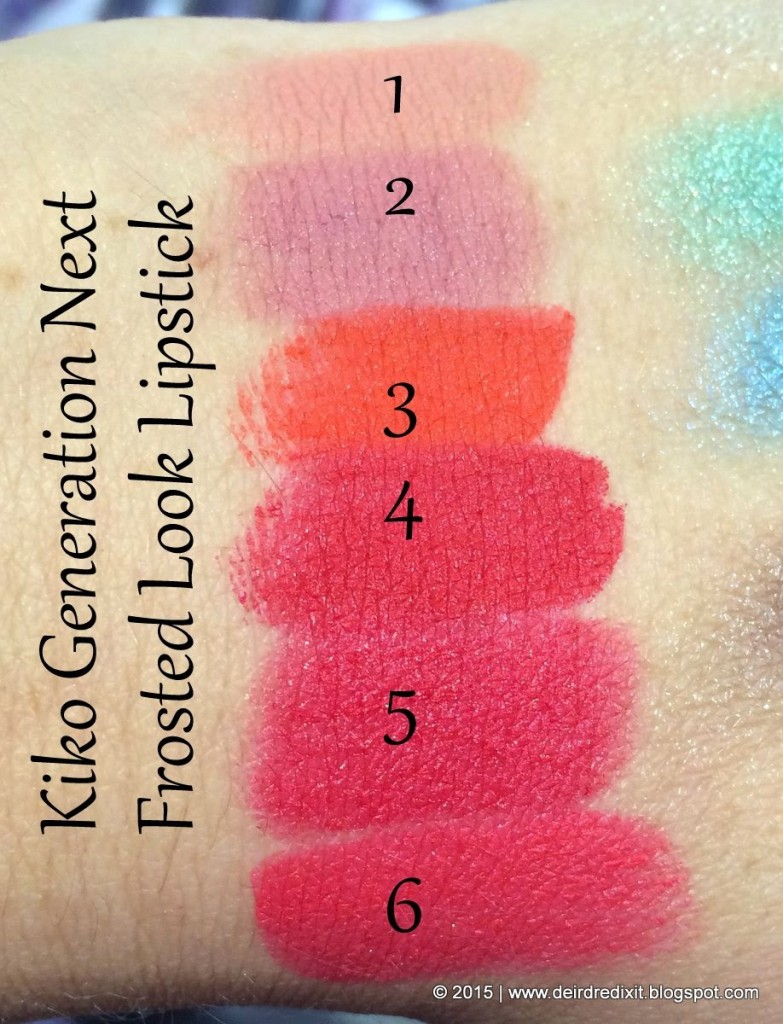 Swatch Kiko Frosted Look Lipstick