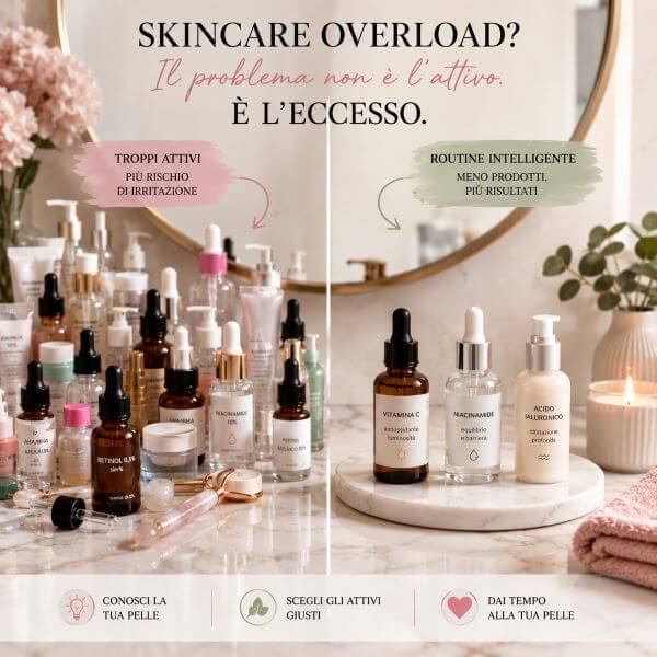 sovraccarico di attivi skincare